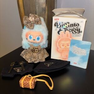 Cute Blue and Brown Doll with Accessories